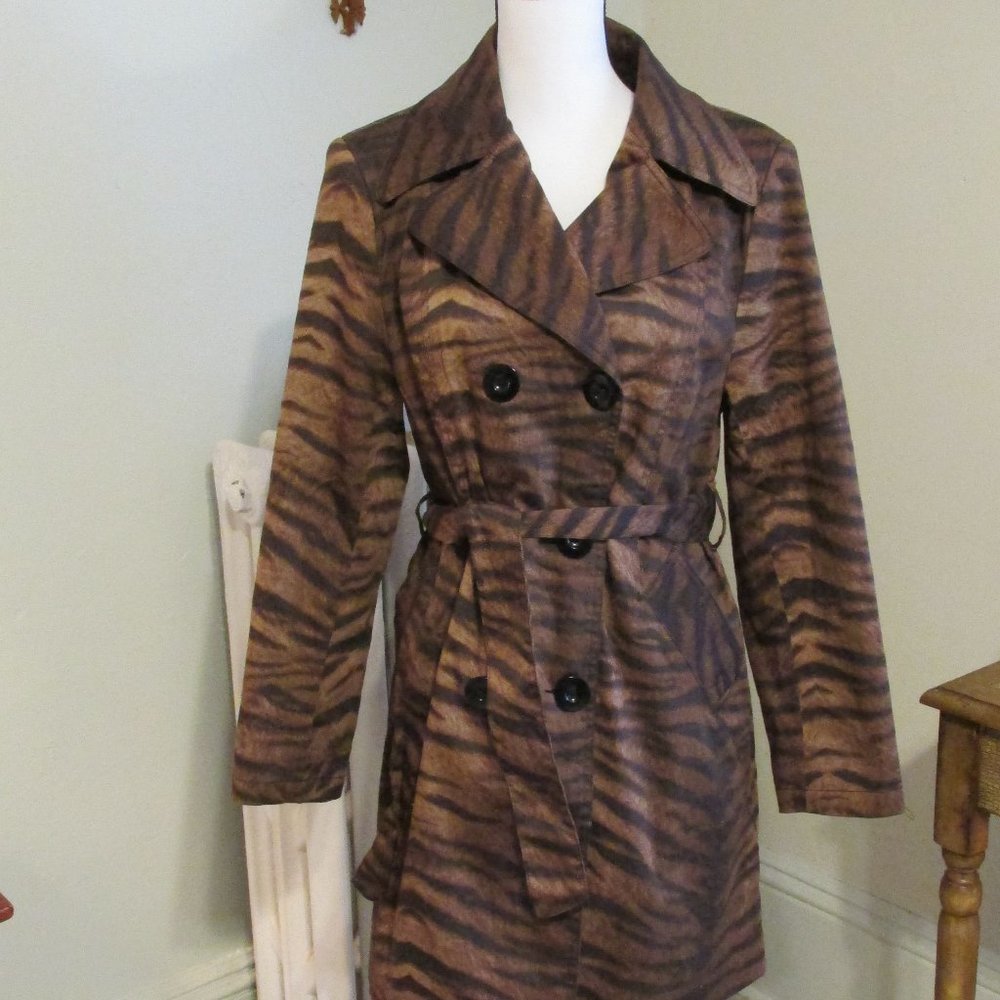Fun Tiger Trench Coat